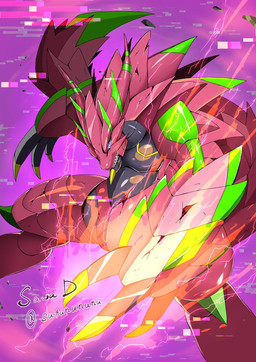 anthro claws male pink_body sharp_teeth solo spikes standing teeth sutunununu bandai_namco digimon digimon_beatbreak armalizamon digimon_(species) scalie hi_res