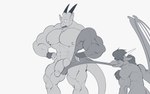 2_horns abs anthro assisted_exposure balls duo genitals glans hair horn humanoid_genitalia humanoid_penis male male/male male_anthro muscular muscular_anthro muscular_arms muscular_legs muscular_male nipples non-mammal_balls pecs penis simple_background solo_focus tail white_background wings unknownwolf mythology tobal ill-goga sabrewing_(character) alien demon demon_dragon dragon hybrid jinn mythological_creature mythological_scalie scalie 16:10 widescreen