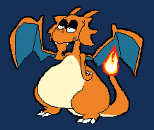 ambiguous_feral ambiguous_gender back_wings beer_belly belly big_belly biped bipedal_feral black_eyelids blue_membrane bottom_heavy claws countershade_body countershade_tail countershade_torso countershading featureless_crotch feral finger_claws fingers fire flaming_tail front_view hair half-closed_eyes hand_on_mouth hand_on_own_mouth huge_hips huge_thighs lidded_eyes membrane_(anatomy) membranous_wings monotone_belly monotone_hair monotone_legs mouth_closed narrowed_eyes orange_body orange_hair orange_legs orange_tail overweight overweight_ambiguous overweight_feral semi-anthro simple_background solo standing tail tan_belly tan_body tan_countershading tan_tail tapering_tail thick_thighs thinking_pose three-quarter_view toe_claws transparent_background two_tone_tail white_claws wide_hips wings meatcanister mythology nintendo pokemon daniel_(meatcanister) charizard dragon generation_1_pokemon mythological_creature mythological_scalie pokemon_(species) scalie 2026 alpha_channel digital_media_(artwork) english_description full-length_portrait pixel_(artwork) portrait male_(lore)