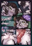 anthro anus bodily_fluids breasts cum dialogue duo erection female fur genital_fluids genitals green_eyes hair magic male male/female male_penetrating nipples nude penetration penile penis pussy restrained simple_background striped_body striped_fur stripes teeth white_body white_fur conditional_dnp shirsha microsoft mythology the_elder_scrolls shivvra canid canine canis felid feline felis khajiit mammal mythological_canine mythological_creature pantherine tiger werecanid werecanine werecreature werewolf wolf absurd_res comic digital_media_(artwork) hi_res