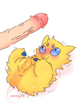 4_eyes anus blue_eyes blush bodily_fluids disembodied_penis duo erection extreme_size_difference female female_focus fur genitals humanoid_genitalia humanoid_vulva innie_vulva it'll_never_fit looking_at_genitalia looking_at_penis multi_eye penis scared shaking simple_background size_difference spread_legs spreading sweat vulva white_background yellow_body yellow_fur conditional_dnp xammyxx nintendo pokemon arthropod generation_5_pokemon human insect joltik mammal pokemon_(species) 2026 3:4 digital_media_(artwork) english_description hi_res ibispaint_(artwork) shaded signature watermark