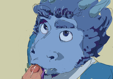 anthro fellatio male male/male oral penile sex simple_background solo_focus ailwacc1 mythology hei_(hidden_dragon) animal_humanoid dragon dragon_humanoid humanoid mythological_creature mythological_scalie scalie hi_res