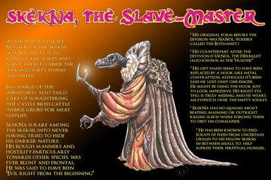 anthro beak elderly fangs gown multi_limb renaissance_architecture renaissance_clothing speech_bubble teeth text skekla_(artist) the_dark_crystal skekna_the_slave_master alien skeksis comic english_text hi_res model_sheet herm_(lore)