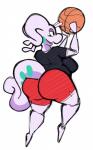 antennae_(anatomy) anthro athletic_wear ball basketball basketball_(ball) big_breasts big_butt breasts butt clothed clothing curvy_figure eyelashes female front_view half-closed_eyes huge_breasts looking_at_viewer narrowed_eyes navel overweight overweight_anthro overweight_female pokemorph pose shirt short slime smile solo tail thick_thighs topwear voluptuous wide_hips aimbot-jones clo mythology nintendo pokemon fan_character wasabi_(nonbearnary) dragon generation_6_pokemon goodra mythological_creature mythological_scalie pokemon_(species) scalie 2018 digital_media_(artwork) hi_res