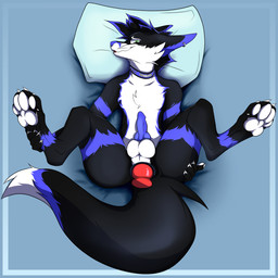 anal anal_masturbation anal_penetration anthro blue_border border buttplug buttplug_in_ass buttplug_insertion femboy male masturbation object_in_ass penetration plug_(sex_toy) plug_insertion ralian_sergal sex_toy sex_toy_in_ass sex_toy_insertion solo unknown_artist canid canine fox mammal 1:1