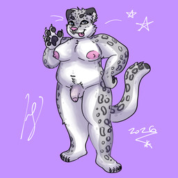 anthro balls body_hair breasts claws ear_piercing erect_nipples facial_piercing flaccid genitals gynomorph happy_trail humanoid_genitalia humanoid_penis intersex nipples nose_piercing nose_ring nude nude_gynomorph pawpads penis piercing ring_piercing solo standing tongue tongue_out petramcbiteybite commissioner_oc_(petramcbiteybite) felid mammal pantherine snow_leopard 1:1 full-length_portrait hi_res portrait trans_(lore) trans_woman_(lore)