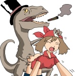 balls bandanna cigar dinosaur female feral forced from_behind hat human interspecies male may_(pokemon) nintendo penis plain_background pokémon rape scalie sex smoking straight top_hat video_games villainous_victorian_velociraptor white_background
Rating: Explicit
Score: 2
User: ktkr
Date: July 11, 2010