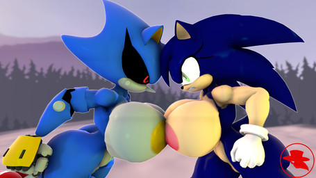 anthro big_breasts blue_body breasts clothed clothing crossgender duo female fur gloves green_eyes hair handwear machine nipples nude red_eyes boiboi9999 sega sonic_the_hedgehog_(series) metal_sonic sonic_the_hedgehog canid canine eulipotyphlan hedgehog mammal robot 16:9 3d_(artwork) 4k absurd_res digital_media_(artwork) hi_res source_filmmaker_(artwork) widescreen