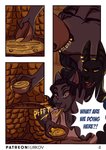 anthro clothed clothing dialogue drinking duo female male open_mouth simple_background text lirkov camelia_(lirkov) zamzir_(lirkov) canid canine canis domestic_cat domestic_dog felid feline felis mammal 2020 absurd_res comic digital_media_(artwork) english_text hi_res