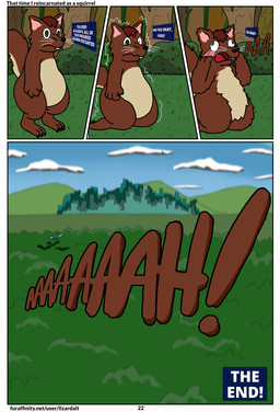 destroyed_city feral forest forest_background fur grass green_eyes hair humor isekai male multicolored_body multicolored_fur plant post-apocalyptic red_hair ruffled_fur screaming solo tail text tree lizarddude812 sunshine_(lizarddude812) american_red_squirrel mammal pine_squirrel rodent sciurid tree_squirrel comic english_text hi_res url