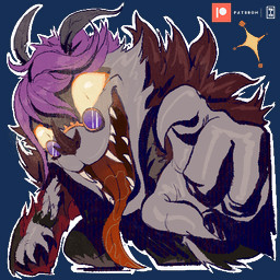 ambiguous_gender anthro bodily_fluids eyewear gesture glasses hair hand_gesture long_tongue looking_at_viewer patreon_logo pointing pointing_at_viewer purple_eyewear purple_glasses purple_hair saliva saliva_on_tongue sharp_fangs simple_background solo tongue transparent_background pinkgirlpen patreon hybrid 1:1 2021 alpha_channel digital_media_(artwork) signature