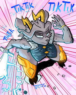 anthro electricity female gold_(metal) hip_tuft lightning motion_lines solo speedlines text thick_thighs tuft jackaltooth pseudoregalia sybil_(pseudoregalia) hi_res