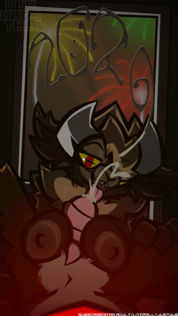 anthro bedroom_eyes bodily_fluids breast_play breasts brown_body brown_fur claws clothing cum duo eye_through_hair female fireworks first_person_view fur genital_fluids hair horn inner_ear_fluff legwear long_tongue looking_at_viewer male male/female male_pov narrowed_eyes night orange_body orange_fur red_eyes seductive sex sharp_teeth tan_body tan_fur teeth text titfuck tongue tongue_around_penis translucent translucent_hair tuft window yellow_sclera wub_(artist) new_year_2026 kreampie_(wub) rudolph_the_red-nosed_reindeer bovid caprine caprine_demon deer demon goat goat_demon mammal new_world_deer reindeer hi_res signature url watermark