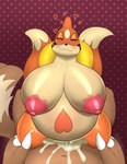 2022 2_tails anthro areola belly big_areola big_belly big_breasts biped blush bodily_fluids breasts brown_body brown_fur cowgirl_position cum cum_inflation cum_inside cum_on_belly cum_on_body curvy_figure dipstick_tail dotted_background duo excessive_cum excessive_genital_fluids fan_character female female_on_top female_penetrated fio_(pandashorts) first_person_view floatzel from_front_position front_view fur generation_3_pokemon generation_4_pokemon genital_fluids heart_symbol hi_res huge_belly huge_breasts inflation lying male male/female male_on_bottom male_penetrating male_penetrating_female markings multi_tail multicolored_body multicolored_fur navel nintendo nipples nude on_back on_bottom on_top open_mouth orange_body orange_fur overweight overweight_anthro overweight_female pandashorts pattern_background penetration pink_areola pink_nipples pokemon pokemon_(species) puffy_nipples red_background sex simple_background tail tail_markings tan_body tan_fur thick_thighs two_tone_body two_tone_fur vaginal vaginal_penetration voluptuous ziggy_(louipal) zigzagoon