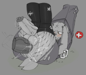 anal anal_penetration anthro balls big_balls bodily_fluids clothing duo ear_piercing ear_ring fishnet_clothing genital_fluids genital_piercing genitals legs_up legwear male male/male penetration penis penis_piercing piercing precum questionable_consent restrained ring_piercing sex solo_focus thick_thighs thigh_highs torn_clothing wide_hips ongongio epic_games fortnite nitehare_(fortnite) hare lagomorph leporid mammal rabbit