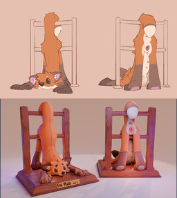 anatomically_correct anatomically_correct_genitalia anatomically_correct_vulva animal_genitalia animal_vulva anus canine_genitalia canine_vulva female feral figurine genitals plushie solo teats vulva konathestinkydog quizzical_(artist) canid canine fox mammal red_fox true_fox 3d_(artwork) digital_media_(artwork) hi_res