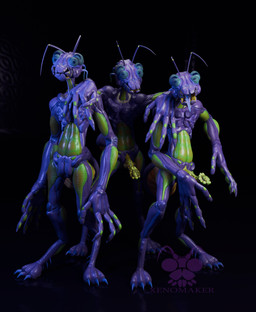 antennae_(anatomy) blue_eyes compound_eyes erection group leaning_on_another male purple_body tongue tongue_out trio xenomaker_(artist) xenomaker_(modeler) ex-oh_(xenomaker) alien alien_humanoid animal_humanoid arthropod arthropod_humanoid humanoid insect insect_humanoid 3d_(artwork) blender_(artwork) blender_cycles_(artwork) digital_media_(artwork) hi_res watermark