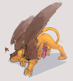 animal_genitalia animal_penis balls beak claws equine_genitalia equine_penis feral genitals male penis simple_background solo wings redishdragie mythology avian gryphon mythological_avian mythological_creature