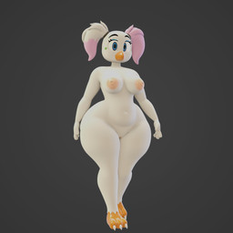 3_toes anthro areola barely_visible_genitalia barely_visible_vulva beak big_breasts blue_eyes breasts claws feet female genitals grey_background hair looking_at_viewer navel nipples non-mammal_breasts non-mammal_navel non-mammal_nipples non-mammal_vulva pigtails pink_hair simple_background solo tan_areola tan_nipples thick_thighs toes vulva white_body wide_hips octal octal_(modeler) five_nights_at_freddy's funko_pop! scottgames circus_chica avian bird chicken galliform phasianid 1:1 3d_(artwork) digital_media_(artwork) full-length_portrait hi_res portrait