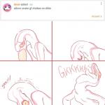 1:1 2019 albino anthro anthro_penetrated ask_blog asphyxiation choking colubrid comic corn_snake cornelia_(glacierclear) curious_cat digital_media_(artwork) dildo duo english_text fellatio female female_penetrated flat_chested genitals glacierclear hi_res humor lampropeltini nude object_ingestion open_mouth oral oral_penetration penetration penile penis rat_snake red_eyes reptile scalie sex sex_toy sex_toy_fellatio sex_toy_in_mouth sex_toy_insertion simple_background snake solo_focus stuck_in_throat stuck_insertion text