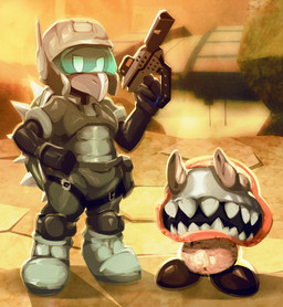 anthro armor berserker_goomba berserker_splitter big_teeth canyon cosplay desert duo eyeless futuristic headgear helmet holidays horn male plasma_pistol sci-fi_handgun science_fiction space_marine spikes timesplitter timesplitters_(future_perfect) ufo weapon riendonut halloween mario_bros nintendo timesplitters koopatrol_krysis alien goomba koopa koopa_troopa koopatrol reptile scalie tortoise turtle 2025 absurd_res hi_res