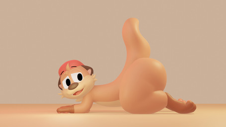 all_fours anthro big_butt butt clothing feet glistening glistening_butt hat headgear headwear kneeling looking_back male nude orange_body paws solo tail thick_thighs toes samichott_(artist) chester_the_otter mammal mustelid otter 16:9 3d_(artwork) digital_media_(artwork) hi_res widescreen