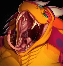 anthro bodily_fluids dripping drooling mouth_shot open_mouth saliva saliva_drip saliva_on_tongue saliva_string solo vore nothehe hybrid reptile scalie snake hi_res