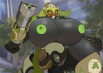 arm_cannon big_breasts big_butt breasts breasts_and_teats butt female gun hand_on_butt horn huge_breasts machine nipples ranged_weapon robot_arm robotic sex_toy solo teats thick_thighs udders weapon wrong_udders reptilligator blizzard_entertainment overwatch orisa_(overwatch) omnic robot taur 2021 absurd_res hi_res