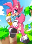 anthro anus backsack balls blush butt clothing footwear genitals gloves handwear male penis perineum scarf shoes socks solo spread_butt spreading young young_anthro white_crest_(artist) sega sonic_the_hedgehog_(series) fan_character matt_the_hedgehog eulipotyphlan hedgehog mammal hi_res