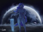 2023 abs absurd_res anthro breasts clothing cutie_mark doggomeatball elden_ring equid equine exposure_variation female friendship_is_magic fromsoftware genitals hasbro hi_res horn jewelry looking_at_viewer mammal moon moonlight_greatsword muscular muscular_female my_little_pony mythological_creature mythological_equine mythology navel nipples princess_luna_(mlp) pussy ring smile solo standing thick_thighs winged_unicorn wings