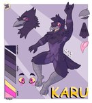 anthro male solo karurvn karu_ichigo avian bird corvid corvus_(genus) crow oscine passerine raven absurd_res hi_res model_sheet