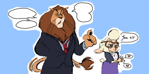 accessory anthro bottomwear claws clothing duo eyewear female fur glasses hair ignoring_another male mane mane_hair necktie offscreen_character offscreen_male skirt speech_bubble texting wearing_glasses whiskers white_body white_fur white_wool wool_(fur) wool_hair miss-ewe3479 disney zootopia dawn_bellwether leodore_lionheart bovid caprine felid lion mammal pantherine sheep