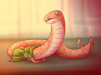 4_fingers 5_toes abstract_background ambiguous_gender anthro biped blush cape cape_only clothing crossed_arms fangs feet feet_up fingers green_cape green_clothing green_eyes long_body long_neck looking_aside lying mostly_nude nude on_front open_mouth orange_body orange_scales plantigrade pupils scales semi-anthro serpentine short_legs short_tail slit_pupils snout solo tail tapering_tail teeth thick_tail toes ventral_scales bearyboo elden_ring fromsoftware zorayas legged_snake manserpent reptile scalie snake 2024 colored digital_drawing_(artwork) digital_media_(artwork) hi_res line_art shaded soft_shading female_(lore)