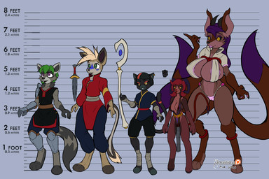 big_breasts breasts chart clothed clothing female fur genitals green_hair hair huge_breasts male nipples purple_hair red_hair size_chart size_difference text vulva arashidrgn mythology bovid canid canine caprine demon domestic_cat felid feline felis fox goat humanoid kangaroo macropod mammal marsupial mythological_creature procyonid raccoon true_fox 2026 3:2 absurd_res english_text hi_res