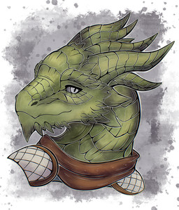 anthro green_body green_scales male scales solo text mollin dungeons_and_dragons hasbro wizards_of_the_coast ezin_(tristan_the_wolf) dragonborn_(dnd) scalie absurd_res english_text hi_res