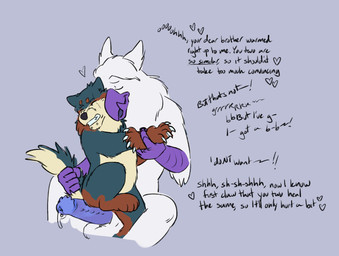 anthro anthro_on_feral bestiality duo erection explicitly_stated_nonconsent feral forced fur genitals hair imminent_rape imminent_sex male male/male penis piercing simple_background size_difference tail tail_grab text puppyratcat mythology avian canid canine gryphon mammal mythological_avian mythological_creature english_text hi_res