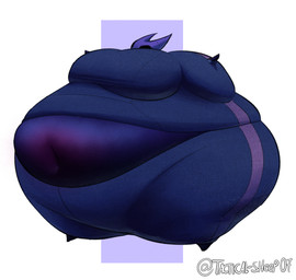 anthro belly belly_expansion big_belly big_breasts black_eyes blue_body blue_bottomwear blue_clothing blue_head blue_pants blue_shirt blue_topwear blue_tracksuit blueberry_inflation body_inflation bottomwear breast_expansion breasts clothing empty_eyes expansion female huge_belly huge_breasts huge_thighs hyper hyper_belly hyper_breasts hyper_inflation hyper_thighs inflation navel pants shirt simple_background solo spherical_inflation swelling text thick_thighs thigh_expansion three-quarter_view tight_clothing topwear tracksuit white_background oveja-tactica hollow_knight_(franchise) team_cherry hornet_(hollow_knight) arachnid arthropod spider 2026 artist_name colored digital_media_(artwork) hi_res shaded