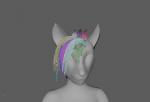 anthro breasts female grey_background hair multicolored_hair rainbow_hair simple_background simulation smile solo qwertyhero tentacletongue domestic_cat felid feline felis mammal 3d_(artwork) 3d_animation animated digital_media_(artwork) short_playtime