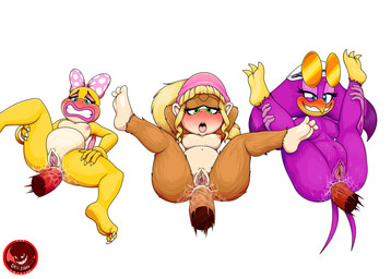 accessory anal anal_penetration anthro anthro_penetrated anus areola blonde_hair blue_eyes blush bow_ribbon breasts brown_body brown_fur butt disembodied_penis feet female female_penetrated fur genitals green_eyes group group_sex hair hair_accessory hair_bow hair_ribbon male male/female male_penetrating male_penetrating_female multicolored_body multicolored_scales nipples nude orgy penetration penile penile_penetration penis penis_in_ass purple_body ribbons scales sex smile soles spread_legs spreading tan_body tan_scales two_tone_body two_tone_scales vulva yellow_body yellow_scales dexstar donkey_kong_(series) mario_bros nintendo sega sonic_riders sonic_the_hedgehog_(series) dixie_kong koopaling wave_the_swallow wendy_o._koopa avian bird dragon_koopa haplorhine hirundinid koopa mammal monkey oscine passerine primate scalie swallow_(bird) crossover hi_res