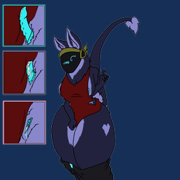 anthro breasts clothing crossgender female gender_transformation genitals genitals_shrinking heart_symbol machine mind_alteration mtf_transformation nipple_slip pants_falling_down penis penis_shrinking protogen_visor side_boob solo torn_clothing transformation biohound protogen 1:1 absurd_res alpha_channel digital_media_(artwork) hi_res