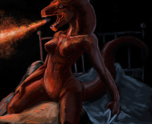 3_fingers anthro anthro_penetrated bed bed_sheet bedding breasts breath_powers cowgirl_position dark duo elemental_manipulation featureless_breasts female female_focus female_on_human female_on_top female_penetrated fingers fire fire_breathing fire_manipulation from_front_position furniture human_on_anthro human_penetrating human_penetrating_anthro interspecies lying male male/female male_on_anthro male_on_bottom male_penetrating male_penetrating_female midriff navel non-mammal_breasts nude on_back on_bed on_bottom on_top open_mouth penetration penile penile_penetration penis_in_vagina red_body red_scales scales sex solo_focus tail thick_tail vaginal vaginal_penetration meandraco mythology dragon human mammal mythological_creature mythological_scalie scalie 2009