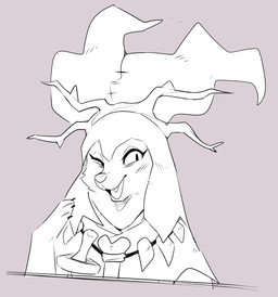 anthro bone bone_necklace clothing cute_fangs fangs female front_view fur grey_background headgear headwear jewelry necklace open_mouth open_smile paws simple_background smile solo teeth anotherbearsimp armello league_of_geeks yordana_(armello) bear mammal 2025 bust_portrait digital_drawing_(artwork) digital_media_(artwork) english_description portrait sketch