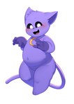 4_fingers anthro belly big_belly big_eyes black_nose black_sclera blush blush_lines claws deep_navel eyebrows featureless_chest featureless_crotch feet finger_claws fingers fur gloves_(marking) jewelry kemono looking_at_viewer male markings moobs navel necklace necklace_only no_pupils nude open_mouth open_smile overweight overweight_anthro overweight_male paw_pose pendant pink_tongue pose purple_body purple_fur simple_background smile solo standing tail thick_thighs three-quarter_view toes tongue white_background white_eyes wide_hips badcat mob_entertainment poppy_playtime smiling_critters catnap_(poppy_playtime) domestic_cat felid feline felis mammal 2024 absurd_res digital_media_(artwork) full-length_portrait hi_res portrait shaded soft_shading