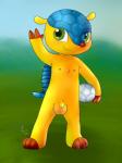 2014 anthro armadillo ball balls blush chibi claws cub cute fifa fuleco fur green_eyes looking_at_viewer male mascot nipples nude penis smile soccer solo yellow_fur young zekromlover
Rating: Explicit
Score: 3
User: zekromlover
Date: February 15, 2014