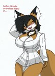 anthro bed_hair big_breasts breasts female small_waist solo thick_thighs tomboy wide_hips pace-maker fan_character maxine_boulevard canid canine canis fox mammal hi_res