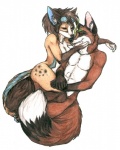 canine cass couple eyewear female fox goggles hug male multiple_tails nude speed_(artist) straight
Rating: Questionable
Score: 1
User: Anomynous
Date: November 22, 2007