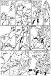 2011 anthro black_and_white bulge comic dialogue dragon duo english_text equid equine erection female genitals gustav_(here_there_be_dragons) here_there_be_dragons horn horse karno kissing larger_female male male/female mammal monochrome mythological_creature mythological_scalie mythology penis pussy scalie simple_background size_difference smaller_male tail text tongue white_background zashy