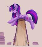 book cutie_mark feathered_wings feathers female feral fur hair hooves horn multicolored_hair nude purple_body purple_fur purple_hair simple_background smile solo white_background wings magnaluna szafir87 friendship_is_magic hasbro my_little_pony mythology twilight_sparkle_(mlp) equid equine mammal mythological_creature mythological_equine winged_unicorn animated short_playtime