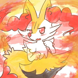 ambiguous_anthro ambiguous_gender anthro biped blush cute_fangs elemental_manipulation fangs fire fire_manipulation food front_view looking_at_viewer object_in_tail open_:3 open_mouth shrimp_(food) solo standing tail teeth annyui0611 nintendo pokemon braixen generation_6_pokemon pokemon_(species) 1:1 2022 digital_drawing_(artwork) digital_media_(artwork) japanese_description portrait three-quarter_portrait translated_description