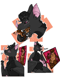 ambiguous_gender ambiguous_pred animal_genitalia anthro balls bar_emanata black_body black_fur black_hair blush bodily_fluids body_in_mouth burping contextual_arrow cutaway directional_arrow dominant dominant_ambiguous dominant_feral duo emanata endosoma exclamation_point extreme_size_difference feet_first feral fur genitals geometric_background green_eyes hair inside_stomach internal larger_ambiguous larger_dom licking looking_pleasured male male_prey mawplay motion_lines motion_outline neck_bulge onomatopoeia open_mouth oral_vore organs partially_inside penis prehensile_tongue red_eyes safe_vore saliva semi-anthro sheath simple_background size_difference slime smaller_male soft_vore sound_effects stomach swallowing teeth text text_with_emanata three_frame_image three_frame_sequence tongue tongue_out tongue_wrap vore white_background wide_arrow willing_prey wings conditional_dnp lustylamb bat mammal procyonid raccoon 2017 3:4 absurd_res hi_res multiple_images sequence